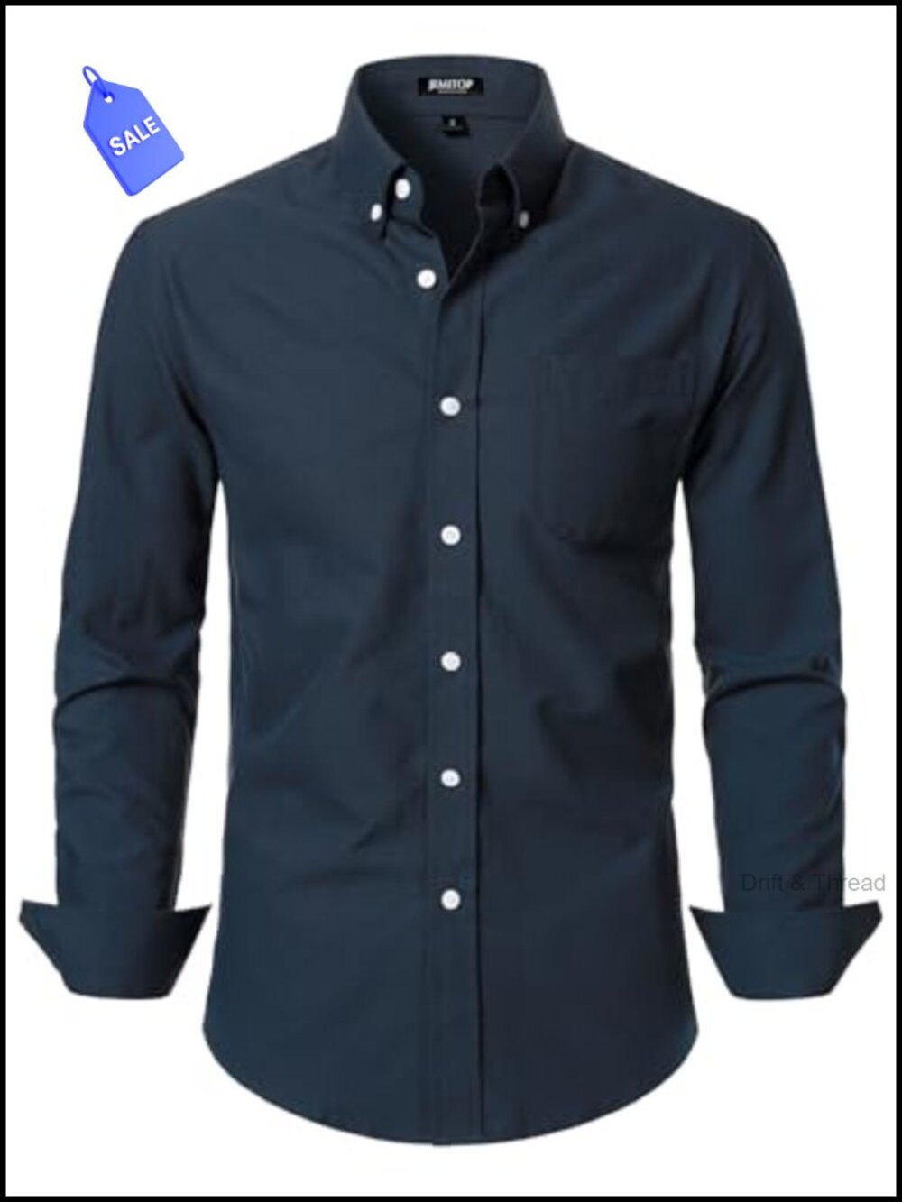 Men's Lightweight Oxford Long Sleeve Button Down Shirt, Regular Fit